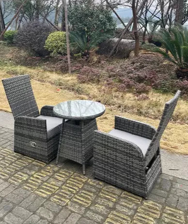 Bristol Rattan Reclining Chair Set