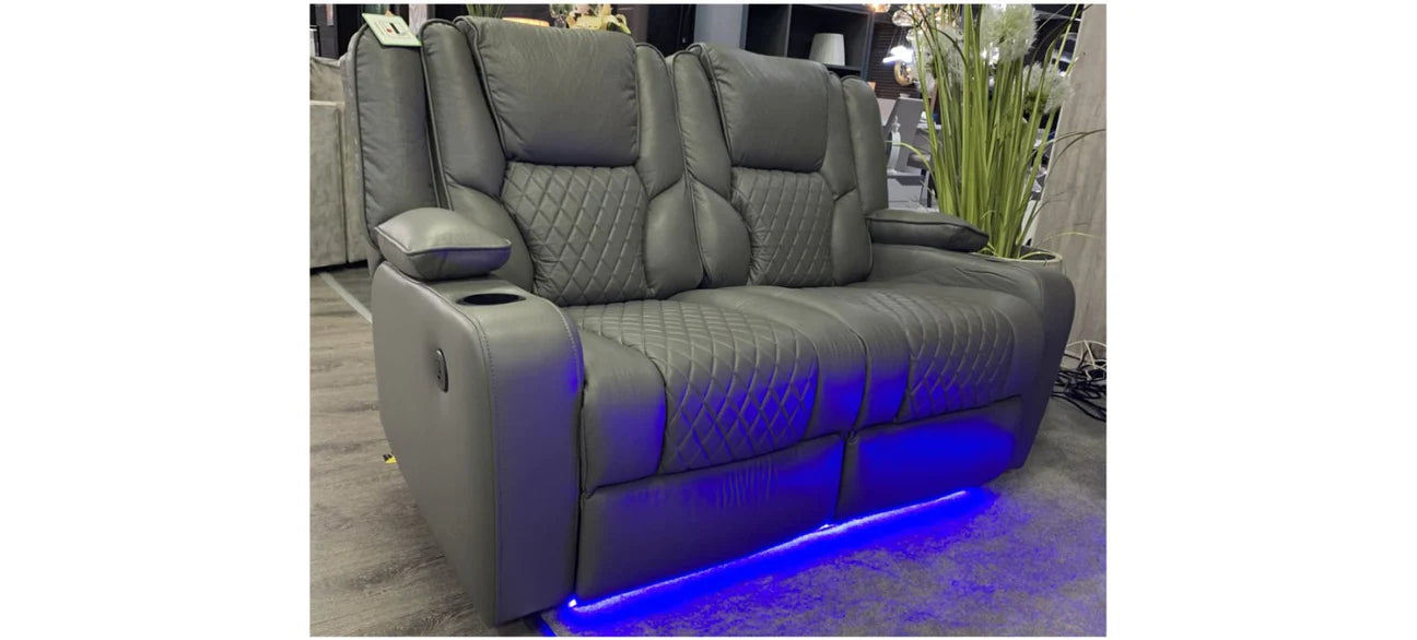 Electric Florida Leather Recliner Suite