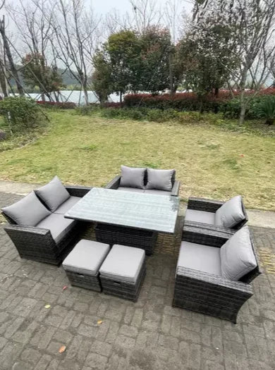 Lincoln Rattan Outdoor Furniture 8 Seater