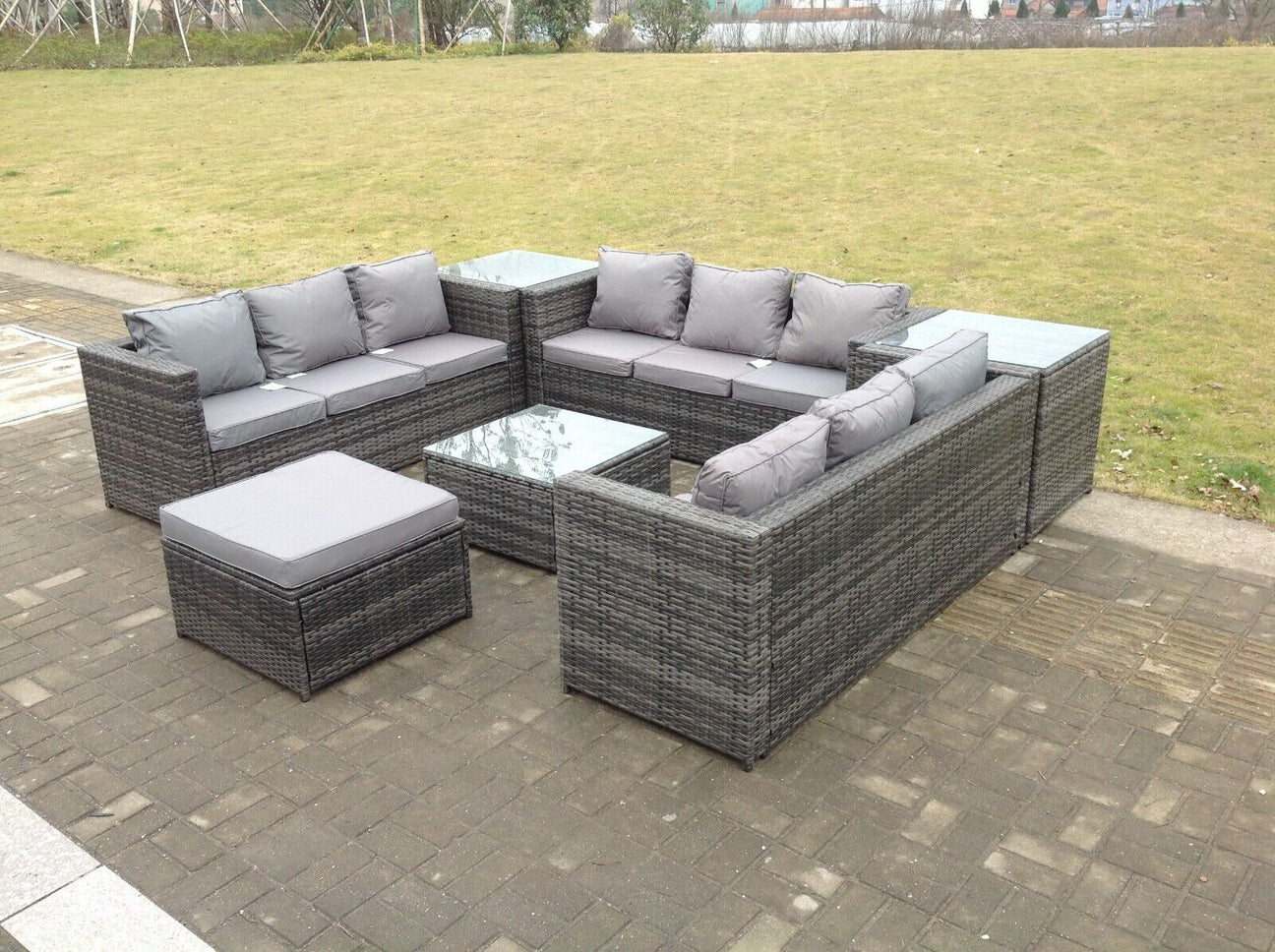 10 Seater U Shape Rattan Set