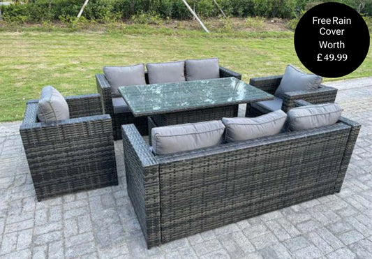 Manchester 8 Seater Rattan Garden Furniture Set