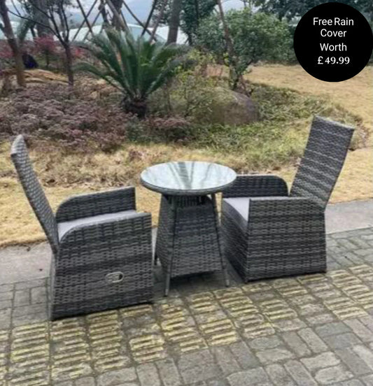 Bristol Rattan Reclining Chair Set