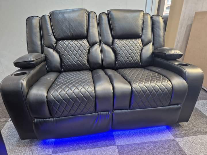 Electric Florida Leather Recliner Suite