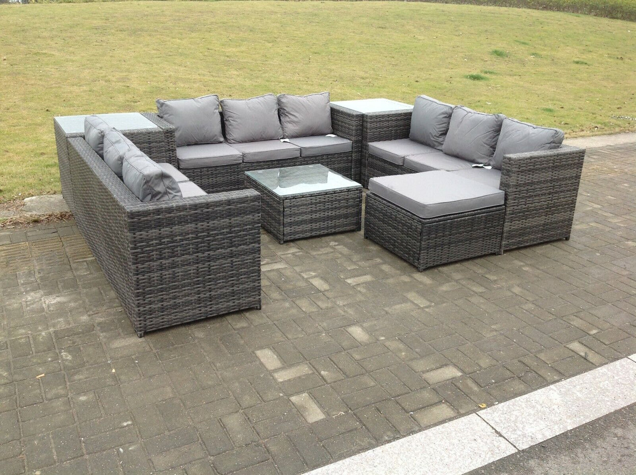 10 Seater U Shape Rattan Set